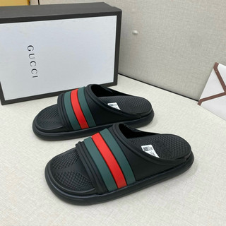 Dép gucci cao su đế gân , Dép quai ngang gc xanh đỏ nam nữ mới hè 2024