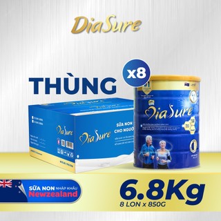 Thùng (8 LON 850G) Thực Phẩm Chuyên Biệt Diasure (Sữa Non, Nano Canxi, Omega369, Protein HMB,..)