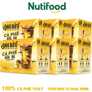 Combo 6 Hộp 60 Gói 24G Cafe Sữa Đá Tươi Mới/ 6 Hộp 220G 60 Gói 22G Cafe Muối Ông Bầu - NUTIFOOD SHOP