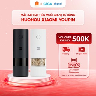 Máy xay hạt tiêu muối gia vị tự động Huohou Xiaomi Youpin Đen/Trắng - 5 chế độ linh hoạt - Chất liệu cao cấp - Nhỏ gọn