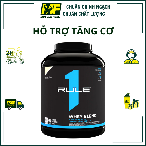 [HÀNG CTY--QUÀ TẶNG] WHEY PROTEIN RULE 1 WHEY BLEND 5LBS 66-69 LIỀU DÙNG, BỔ SUNG PROTEIN.
