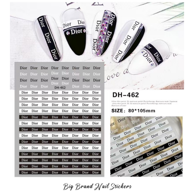 10 Cái Sticker Thương Hiệu Dán Móng Siêu Sang( Ngẫu nhiên)