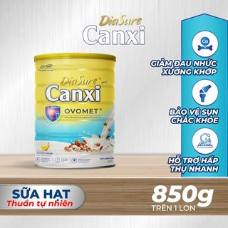 Sữa Hạt DiaSure Canxi Ovoment (650G) Thuần Tự Nhiên - Hỗ Trợ Giảm Đau Nhức, Tê Bì Xương Khớp