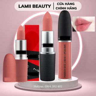 Son MA Powder Kiss Lipstick màu 314 Mull It Over Mini 1.5g Full Box/ Son KIKO Milano Green Me Matte Lipstick