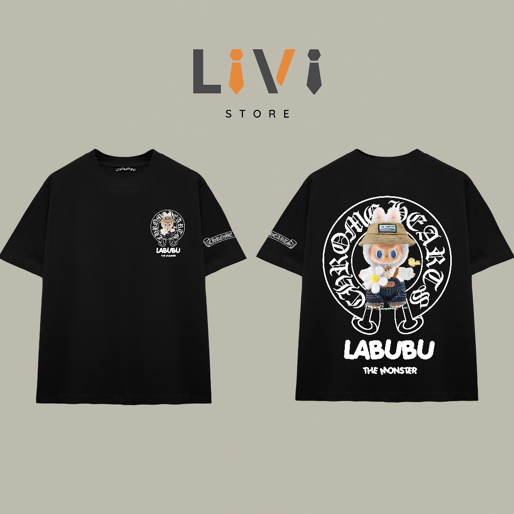 Áo thun Chrome Heats Labubu LB10 form rộng nam nữ phong cách vải xịn – LiVi Store