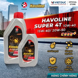 Caltex havoline super 4t 10w-40 / 15w-40 - dầu nhớt xe số