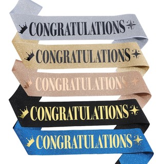 Sash băng đeo chéo người in chữ CONGRATULATION chúc mừng tốt nghiệp, giải thưởng, kỉ niệm đủ màu