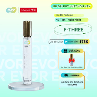 Nước Hoa Nữ Chính Hãng Mùi Hương Nhẹ Nhàng Nữ Tính Thuần Khiết, Nước Hoa Nữ Lưu Hương Lâu EVOR F-THREE SUN-KISSED 10ml