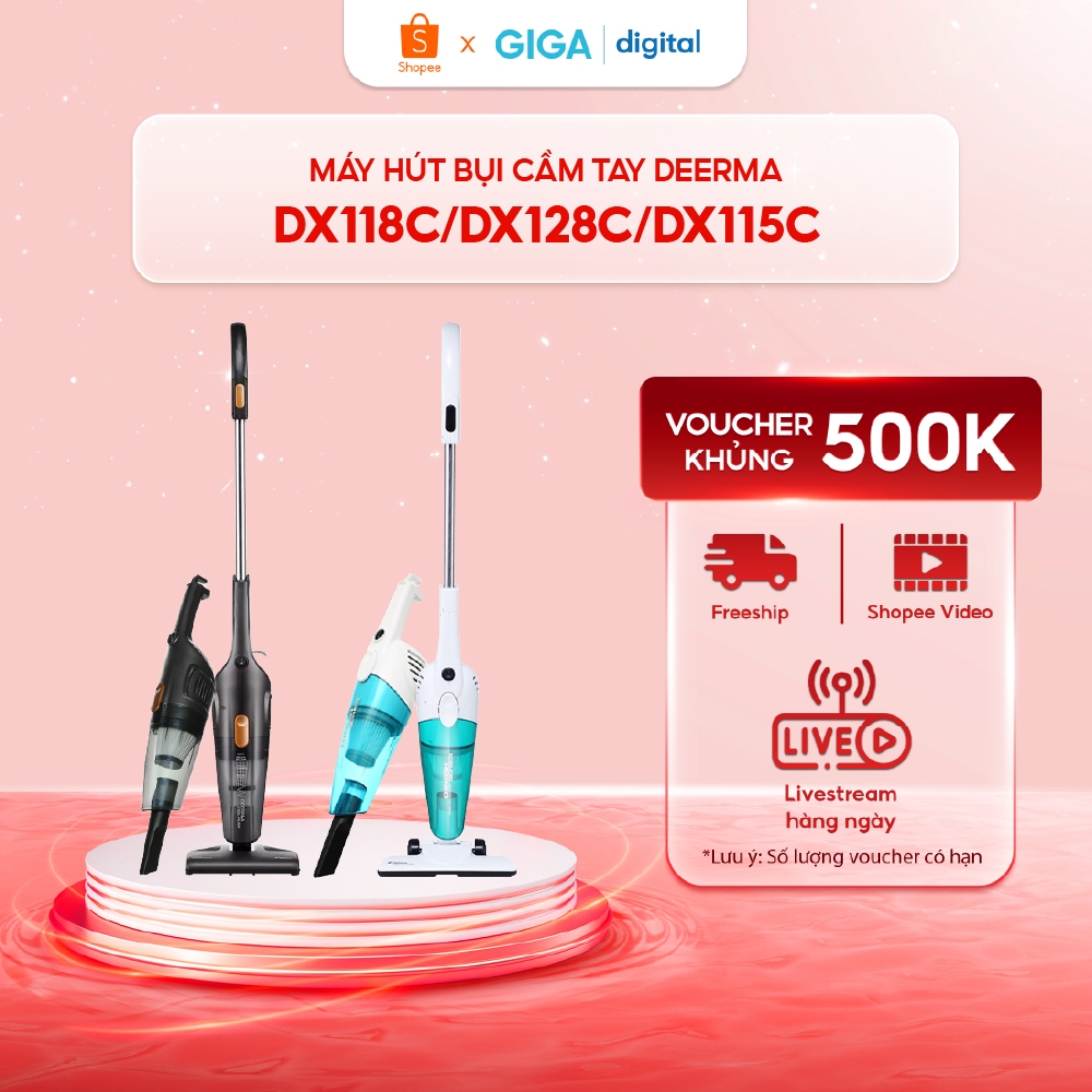 Máy hút bụi cầm tay Deerma DX118C/DX128C/DX115C SO SÁNH TẠI MỔ TẢ