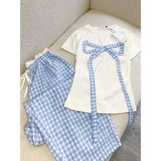 𝗛𝗮̀𝗻𝗴 𝗰𝗵𝗶́𝗻𝗵 𝗵𝗮̃𝗻𝗴 Bộ mặc nhà Baby Bow kẻ