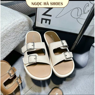 Dép quai ngang đế mềm 2 quai phối khóa thời trang siêu xinh - Ngọc Hà Shoes