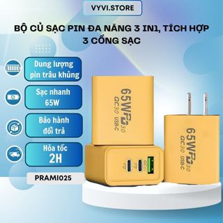 Cáp Sạc 4in1 65W/27W PRAMI - Đa Năng, Bền Bỉ Cho Mọi Thiết Bị, Tối Ưu Thời Gian - PRAMI027