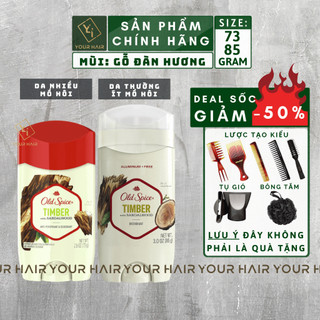 Lăn khử mùi Old Spice Timber With Sandalwood 73gr - Mùi Gỗ đàn hương - Chính hãng USA