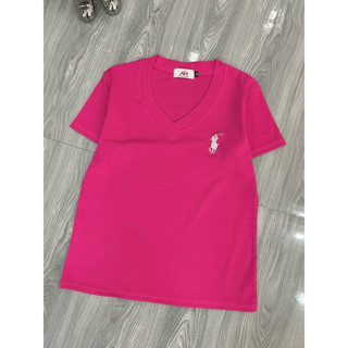 [ PHOM VỪA 40kg - 60kg ] Áo thun nữ PHOM VỪA Cổ Tim thêu ( M60 Thêu ngựa cổ tim )