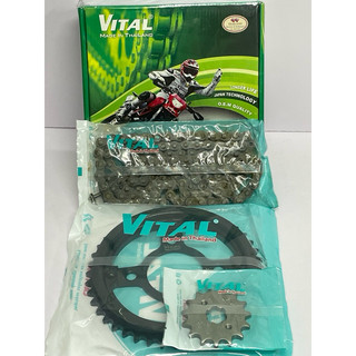 Nhông sên dĩa VITAL xe Winner X/150 sên đen (sên 10 ly) 428HSB 120L, 15T-44T