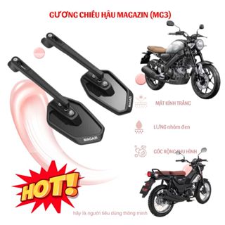 Gương Chiếu Hậu MaGaZi Cho SH / AB / Vision / Winner X /PG1/ Vespa Mặt Kính Trắng Góc Rộng