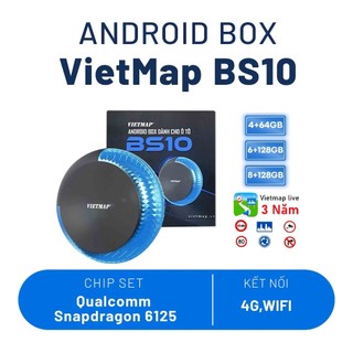  Vietmap BS10 Android box ô tô Dẫn đường S2  Vietmap Live Kết nối Sim 4G AP Carplay Android Auto 