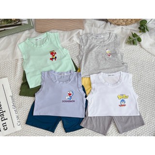 COMBO 4B ba lỗ mjnky mom in hinh siêu dễ thương mịn mát cho bé(5-25kg)