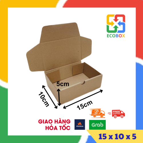 ECOBOX - 15x10x5 COMBO 100 hộp carton NẮP GÀI