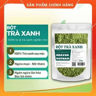  Bột trà xanh đắp mặt nguyên chất sấy lạnh hữu cơ Obaxua 100% Organic Chính hãng 