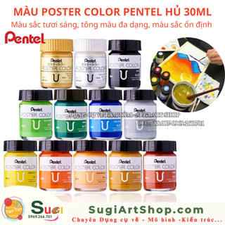 Màu Poster Pentel hủ lẻ 30ml /  màu bột Pentel Poster 30ml