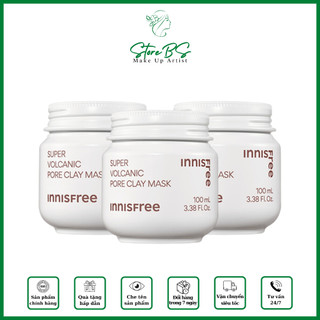 Mặt nạ ủ mụn đầu đen innisfree super volcanic pore clay mask hút bã nhờn giảm mụn đầu đen mụn liti se khít lỗ chân lông