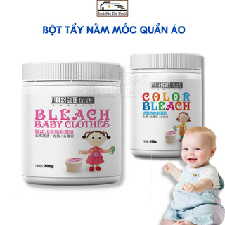Bột Tẩy Trắng Quần Áo Màu Áo Trắng Bleach Baby Clothes Đánh Bay Vết Mốc Ố Vàng Không Làm Phai Màu