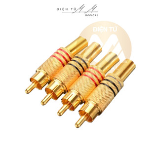 Jack AV bông sen xi vàng, bắt vít chân mạ đồng