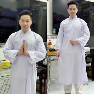 ÁO TRÀNG PHẬT TỬ - VẢI KATE - ÁO CÓ SẺ TÀ 2 BÊN - NAM NỮ ĐỀU MẶC ĐƯỢC