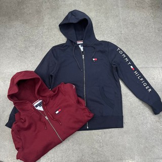 Áo hoodie zip tommy