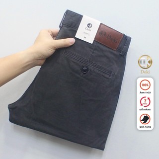 Quần Kaki Nam Màu Ghi KC-06, Quần kaki túi chéo dáng ôm đứng, chất vải co giãn thoáng mát - DOKI