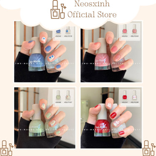 Sơn Móng Tay Two-Moons SET 2 LỌ Nước Nude Đen Trắng Kim Tuyến Pastel Tím Xanh 10ml - Neosxinh Nails