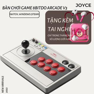bàn chơi game tên : 8bitdo v3 arcade dùng cho máy nintendo switch và pc