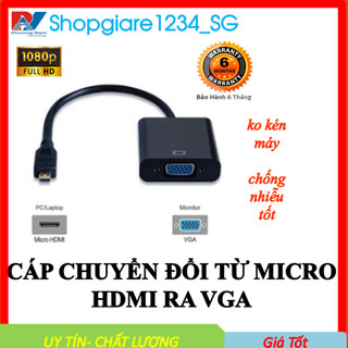 Cáp Chuyển Đổi MICRO HDMI sang VGA Có Audio - Hỗ trợ 1080p- cáp Micro HDMI