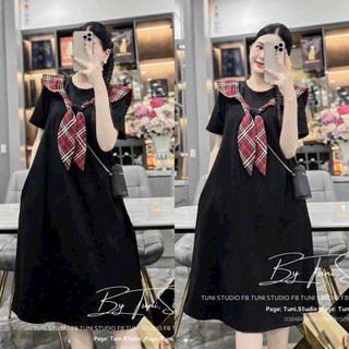 Váy thiết kế cao cấp [ NH Clothing ] mềm mát ren cổ vạt thuỷ thủ