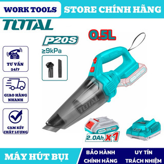 Total máy hút bụi 0.5l dùng pin 20v tvli201261/tvli20126