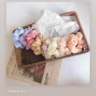 scrunchie cột tóc hoạ tiết hoa dễ thương nhiều kiểu