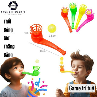 Trò chơi thổi bóng giữ thăng bằng, đồ chơi thổi ma thuật bóng nổi trẻ em