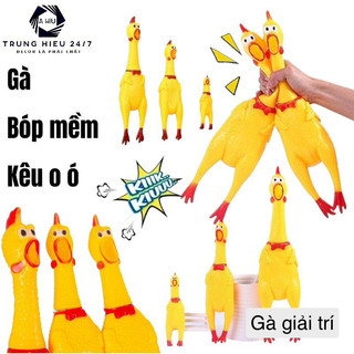 Đồ Chơi Con Gà Biết Kêu, gà có còi, gà bóp mềm tạo tiếng kêu