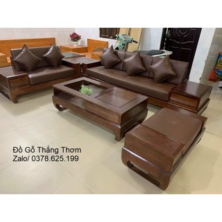 bàn ghế sofa gỗ sồi cao cấp