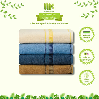 Khăn mặt size 34x78cm khăn cỡ vừa khăn cao cấp MK Towel 100% cotton mẫu FK19 nhiều màu