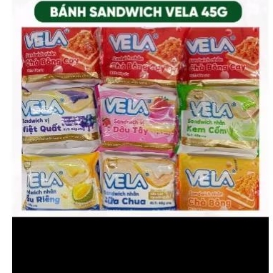 Combo 20cái tặng 1cái  Bánh mì Sandwich Vela mix 7 vị