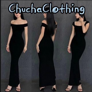 Đầm body Nữ dáng dài Maxi tay ôm body mặc được 2 kểu chất liệu lazong dày dặn đi tiệc đi chơi D331 - Chuchaclothing