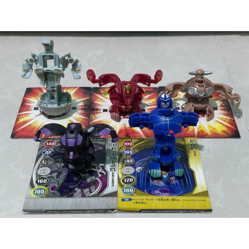 [2ND] 5 Bakugan kèm 2 thẻ nhân vật như hình