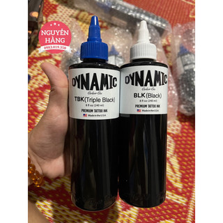 Mực xăm tattoo Dynamic Mỹ Black và Triple Black đi nét và đánh bóng 240ml