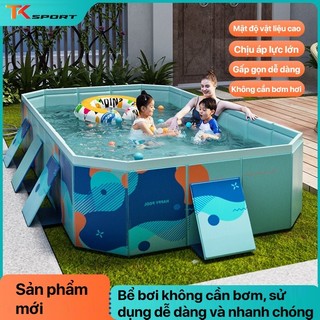 Bể bơi gấp gọn, không cần bơm hơi kích thước lớn 1.6m/ 1.8m/ 2.1m/ 2.6m/ 3m - hàng nhập khẩu