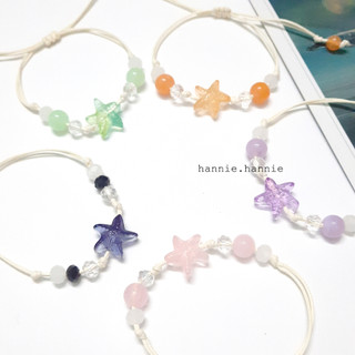 🐳 STARFISH 🐳 - Vòng tay dây sáp sao biển (Trắng/Đen/Đỏ/Cam/Vàng/Xanh lá/Xanh biển/Tím)