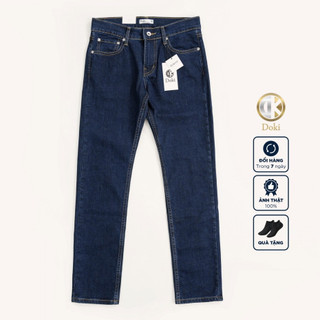 Quần jean nam cao cấp xanh đen XT-04, Quần bò nam dáng đứng ôm nhẹ, chất vải co giãn mềm mịn - Doki