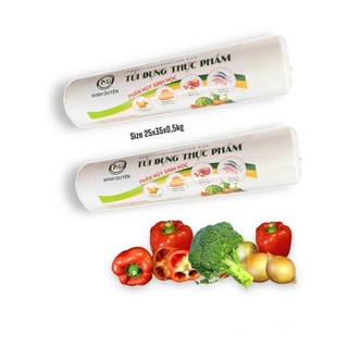 Túi đựng thực phẩm tự phân huỷ sinh học MINH Duyên - size 25cm x 35cm x 0,5kg