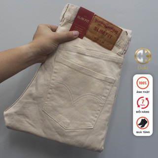 Quần Kaki Jean Màu Kem Nhạt DKA-04, Quần Kaki Nam dáng ôm đứng, Chất vải co giãn thoải mái - Doki